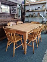 Load image into Gallery viewer, Scrub Top Farmhouse Dining/Kitchen Table - Charlotte Rose Interiors
