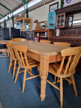 Load image into Gallery viewer, Vintage Pine Farmhouse Scrub Top Dining/Kitchen Table
