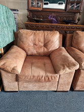 Load image into Gallery viewer, Leather Three Seater Sofa And Matching Arm Chair
