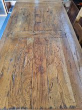 Load image into Gallery viewer, French Oak Farmhouse  Extending Dining Table  And Chairs With Matching Cupboard - Charlotte Rose Interiors
