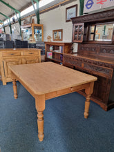 Load image into Gallery viewer, Vintage Pine Farmhouse Scrub Top Dining/Kitchen Table With A Drawer - Charlotte Rose Interiors
