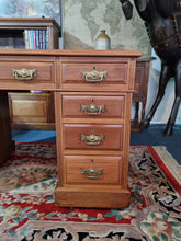 Load image into Gallery viewer, Victorian Mahogany Twin Pedestal Desk
