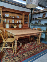 Load image into Gallery viewer, Farmhouse Vintage Scrub Top Pine Dining Table
