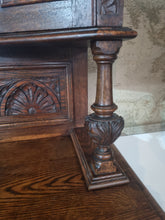 Load image into Gallery viewer, Antique Edwardian Carved Oak Court Cupboard
