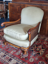 Load image into Gallery viewer, Early 20thC Art Deco Mahogany and Cane Bergere Chair
