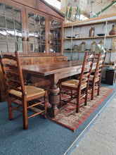 Load image into Gallery viewer, Oak Refectory Dining Table Farmhouse Kitchen Country House Table
