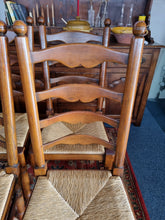 Load image into Gallery viewer, Ladderback Dining Chairs In Ash &amp; Oak Set Of Eight
