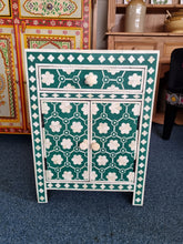 Load image into Gallery viewer, Green Bone Inlay Nightstand Bedside Cabinet

