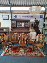 Load image into Gallery viewer, Set Of Six Beech And Elm Windsor Chairs 4+2 - Charlotte Rose Interiors
