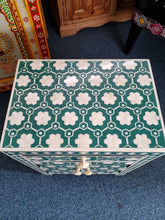 Load image into Gallery viewer, Green Bone Inlay Nightstand Bedside Cabinet
