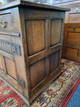Load image into Gallery viewer, Carved Oak Dresser Base In The Style Of Titchmarsh And Goodwin
