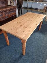 Load image into Gallery viewer, Pine Vintage Farmhouse Scrub Top Dining/Kitchen Table - Charlotte Rose Interiors
