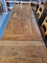 Load image into Gallery viewer, French Oak Farmhouse  Extending Dining Table  And Chairs With Matching Cupboard - Charlotte Rose Interiors
