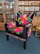 Load image into Gallery viewer, Upholstered Armchair With Decorative Hand Embroidery Crewel Work
