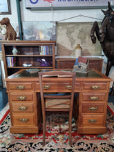 Load image into Gallery viewer, Victorian Mahogany Twin Pedestal Desk
