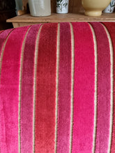 Load image into Gallery viewer, Two Seater Sofa Upholstered In A Deep Red Short Pile Velvet
