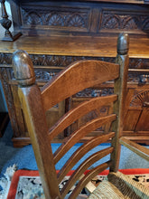 Load image into Gallery viewer, Solid Oak Rocking Chair With Rush Seat - Charlotte Rose Interiors
