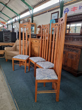 Load image into Gallery viewer, Set Of Four Chairs In The Style Of Charles Rennie Mackintosh - Charlotte Rose Interiors
