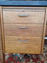 Load image into Gallery viewer, Twin Pedestal Desk &amp; Black Leather Chair

