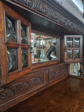 Load image into Gallery viewer, Antique Edwardian Carved Oak Court Cupboard

