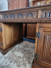Load image into Gallery viewer, Oak Twin Pedestal Partners Desk Old Charm By Woods Brothers With Original Keys

