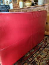 Load image into Gallery viewer, Red Leather Low Back Sofa
