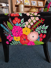 Load image into Gallery viewer, Upholstered Armchair With Decorative Hand Embroidery Crewel Work
