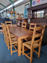 Load image into Gallery viewer, French Oak Farmhouse  Extending Dining Table  And Chairs With Matching Cupboard - Charlotte Rose Interiors
