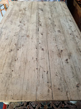 Load image into Gallery viewer, Victorian Antique Pine Kitchen Scrub Top Dining Table
