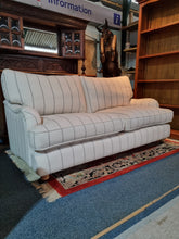 Load image into Gallery viewer, Arundel Sofa In A Lovely Stripe Fabric With Matching Foot Stool - Charlotte Rose Interiors
