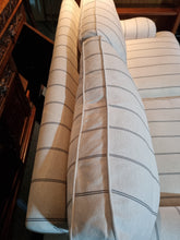 Load image into Gallery viewer, Arundel Sofa In A Lovely Stripe Fabric With Matching Foot Stool - Charlotte Rose Interiors
