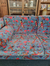 Load image into Gallery viewer, Large Velvet Sofa Upholstered In A Bird Of Paradise Velvet Fabric In Blue
