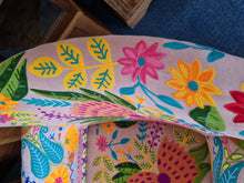 Load image into Gallery viewer, Armchair Upholstered With Decorative Hand Crewel Work Of Flowers
