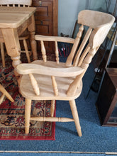 Load image into Gallery viewer, Pine Farmhouse Scrub Top Kitchen Dining Table &amp; Eight Dining Chairs
