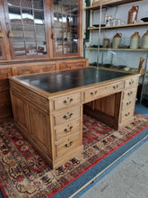 Load image into Gallery viewer, Antique Oak Partner&#39;s Desk Early 20th Century
