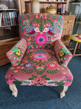 Load image into Gallery viewer, Armchair Upholstered With Decorative Hand Crewel Work
