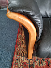 Load image into Gallery viewer, Ekornes Manhatten Black Leather Sofa
