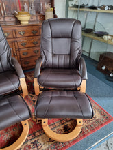 Load image into Gallery viewer, Recliner Swivel Chair And Footstool

