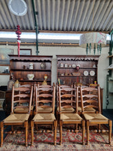 Load image into Gallery viewer, Ladderback Dining Chairs In Ash &amp; Oak Set Of Eight
