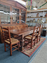 Load image into Gallery viewer, Oak Refectory Dining Table Farmhouse Kitchen Country House Table
