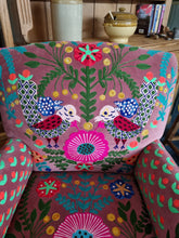 Load image into Gallery viewer, Armchair Upholstered With Decorative Hand Crewel Work
