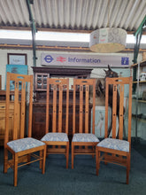 Load image into Gallery viewer, Set Of Four Chairs In The Style Of Charles Rennie Mackintosh - Charlotte Rose Interiors

