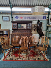 Load image into Gallery viewer, Set Of Six Beech And Elm Windsor Chairs 4+2 - Charlotte Rose Interiors
