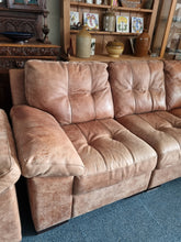 Load image into Gallery viewer, Leather Three Seater Sofa And Matching Arm Chair
