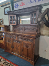 Load image into Gallery viewer, Antique Edwardian Carved Oak Court Cupboard
