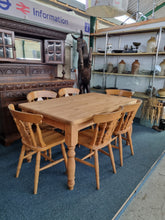 Load image into Gallery viewer, Scrub Top Farmhouse Dining/Kitchen Table - Charlotte Rose Interiors
