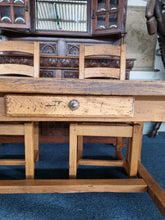 Load image into Gallery viewer, French Oak Farmhouse  Extending Dining Table  And Chairs With Matching Cupboard - Charlotte Rose Interiors
