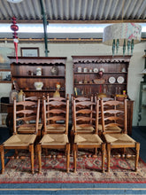 Load image into Gallery viewer, Ladderback Dining Chairs In Ash &amp; Oak Set Of Eight
