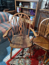 Load image into Gallery viewer, Set Of Six Beech And Elm Windsor Chairs 4+2 - Charlotte Rose Interiors
