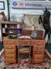 Load image into Gallery viewer, Victorian Mahogany Twin Pedestal Desk
